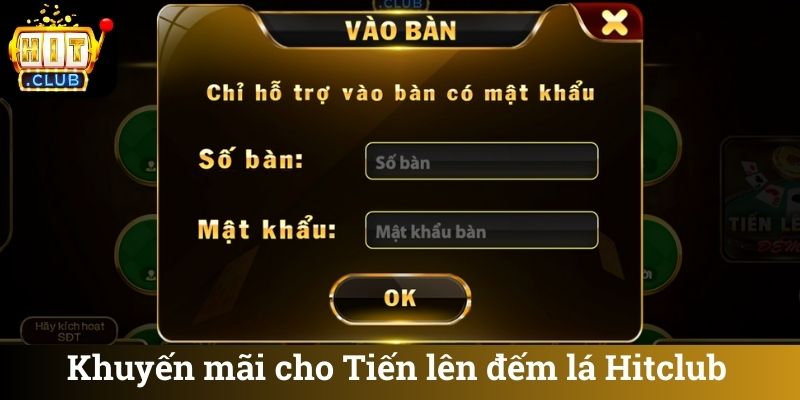 Khuyến mãi cho Tiến lên đếm lá Hitclub