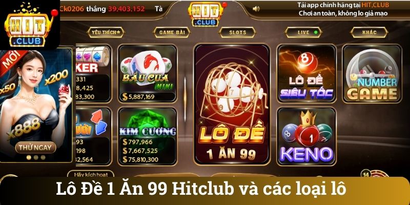 Lô Đề 1 Ăn 99 Hitclub và các loại lô