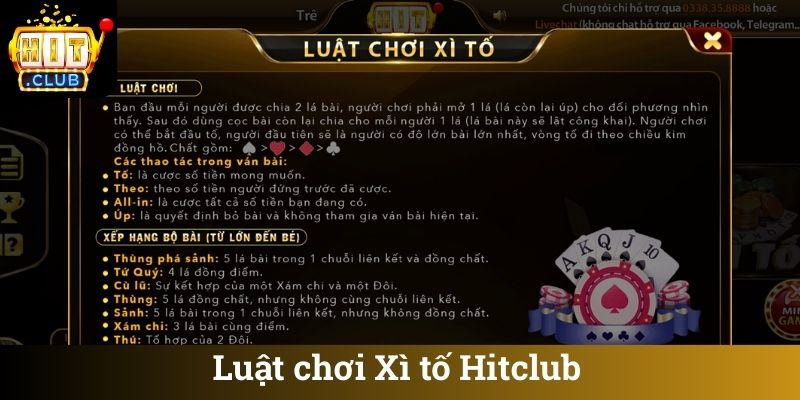Luật chơi Xì tố Hitclub