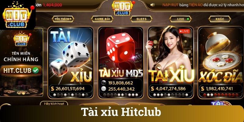 Tài xỉu, bắn cá và xổ số tại Hitclub